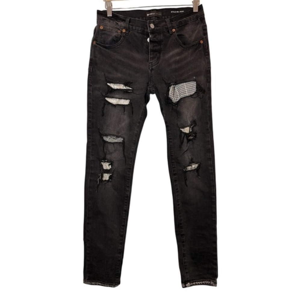 Purple Brand Stylish Men's Slim Fit Distressed Jeans size 30